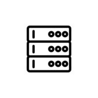 the database is an icon vector. Isolated contour symbol illustration vector