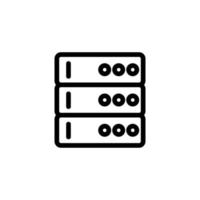 the database is an icon vector. Isolated contour symbol illustration vector