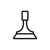 plain squeegee with holder icon vector outline illustration