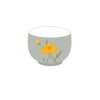 gray tea cup on transparent background png