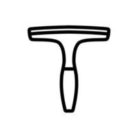 bending rubber mop icon vector outline illustration