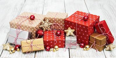 cajas de regalo de navidad foto
