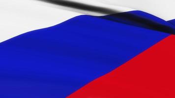 ciclo della bandiera della russia che sventola nella priorità bassa del vento video