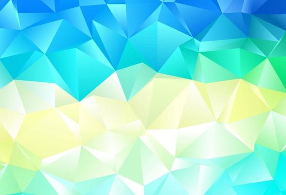 Light Blue, Yellow vector polygon abstract background.