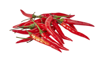 pimiento rojo aislado sobre fondo blanco con trazado de recorte png