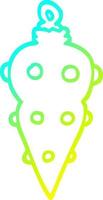 cold gradient line drawing cartoon christmas decoration vector