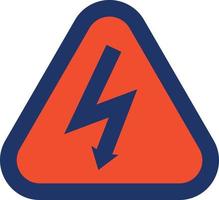 Electrical Hazard Color Icon vector