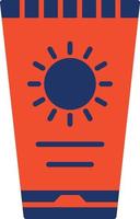 Sun Cream Color Icon vector