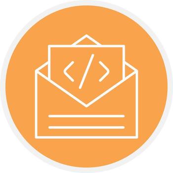 Mail Code Color Icon vector