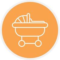 Baby Carriage Color Icon vector