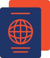 icono de color de pasaporte vector