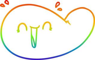 rainbow gradient line drawing cartoon gall bladder vector