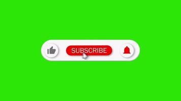 Clean Beautiful Subscribe Button Animation video