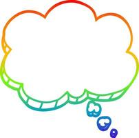 rainbow gradient line drawing cartoon expression bubble vector