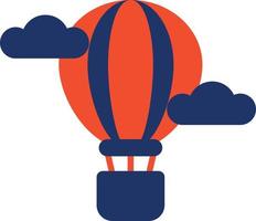Hot Air Balloon Color Icon vector