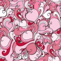 Seamless abstract background with hearts vector