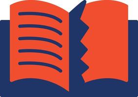 Teared Book Color Icon vector