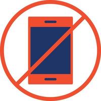 No Phone Color Icon vector