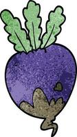 cartoon doodle beet root vector