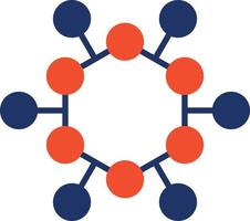 Atom Structure Color Icon vector