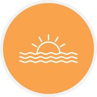 Sunset Line Circle vector