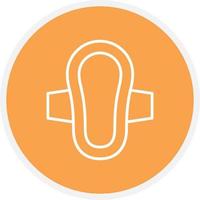 Sanitary Towel Line Circle vector