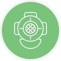 Diving Helmet Line Circle vector