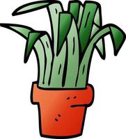 cartoon doodle indoor plant vector