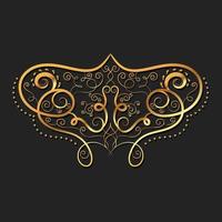 Royal Calligraphic golden Decorative Ornamental design graphics element vector