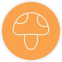 Mushroom Line Circle vector