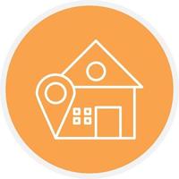 Home Location Line Circle vector
