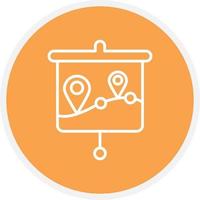 Location Presentation Line Circle vector