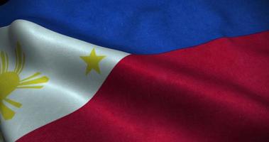 animação de loop sem costura de bandeira acenando filipina video