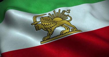 Iran waving Flag seamless loop animation video