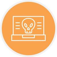 Cyber Attack  Line Circle vector