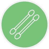 Cotton Bud Line Circle vector