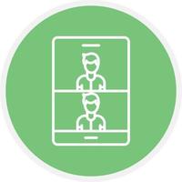Video Calling Line Circle vector