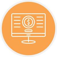 Online Donation Line Circle vector