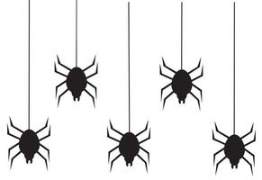 cute spiders hanging on a cobweb. Vector illustration.cute spiders hanging on a cobweb. Vector illustration.