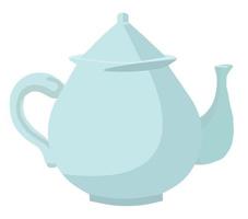 White ceramic teapot. Vector illustration isolated on white background.White ceramic teapot. Vector illustration isolated on white background.