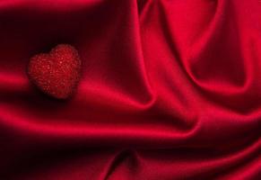 Red hearts and silk photo