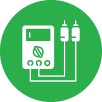 Voltmeter Glyph Circle Multicolor vector