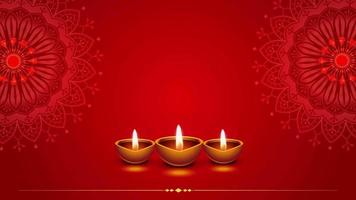lindo diwali deseja espaço vazio vermelho para texto