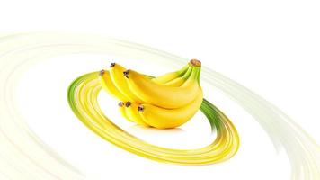 banana na escova circular stoke fundo branco