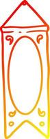 warm gradient line drawing hanging regal banner vector