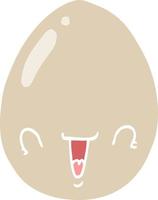 flat color style cartoon egg vector