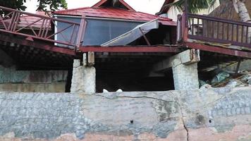 koh samui surat thani tailandia 2018 edificios casa bar restaurante destruido por tsunami koh samui tailandia. video