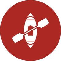 Kayak Glyph Circle Multicolor vector