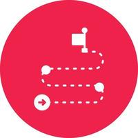 Roadmap Glyph Circle Multicolor vector