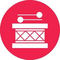 Drum Glyph Circle Multicolor vector